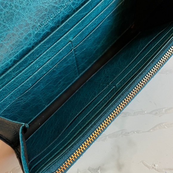 Balenciaga Continental Lambskin Leather Wallet - Picture 6 of 15